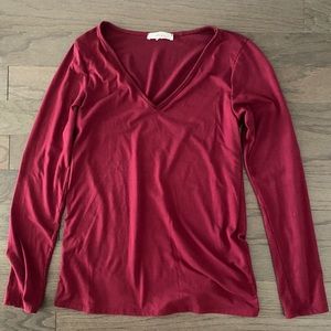 Gaze long sleeve maroon t shirt